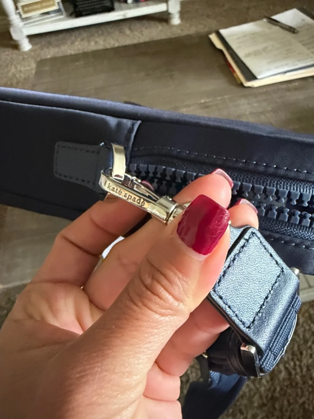 kate spade Navy Structured Laptop Bag with Removable Strap